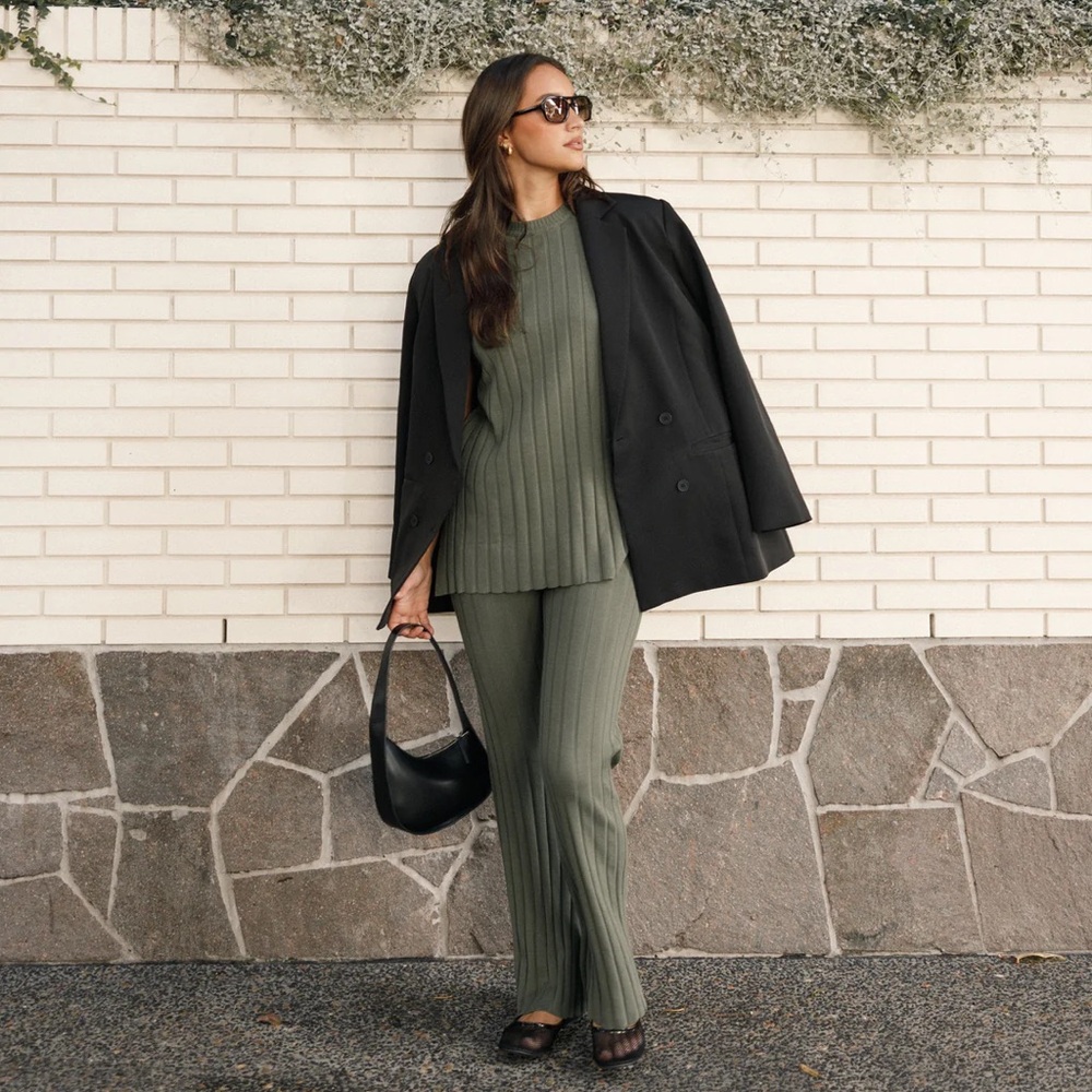 Petal + Pup Olive Silvie Knitted Set